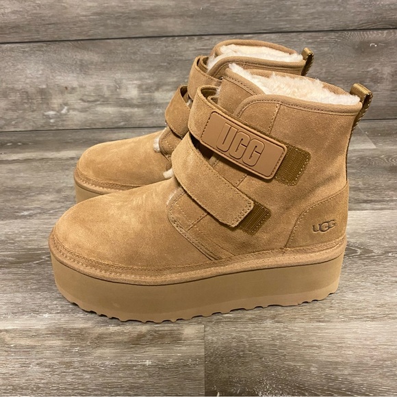 UGG | Neumel Platform Boots In Chestnut Suede NEW - Picture 9 of 15